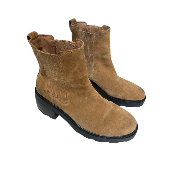 Madewell Shoes - Madewell The Gwenda Platform Lug Ankle Boots In Toffee Suede Size 11 Women’s